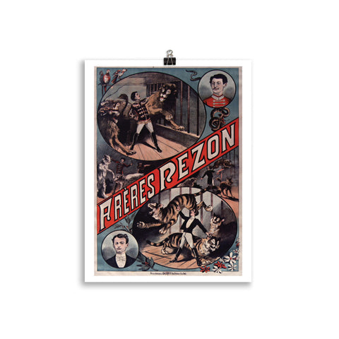 Französisches Zirkus Werbeplakat - reetro - feel the retro