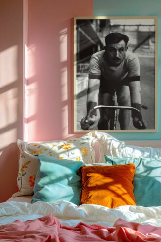 Rennrad Poster Breton im Schlafzimmer