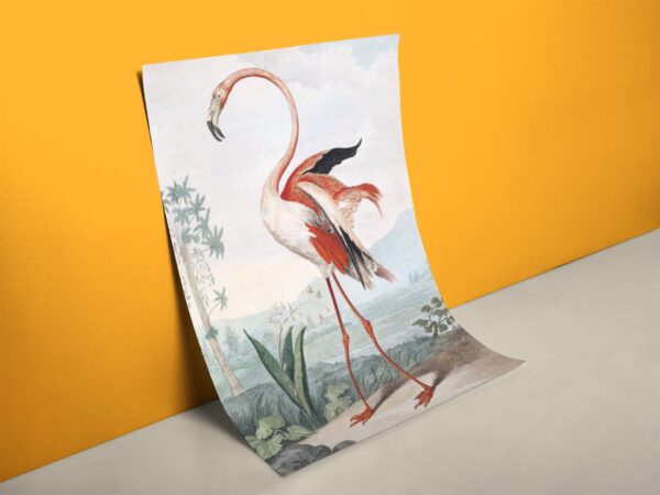 Poster mit Flamingo Motiv