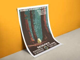 Sequoia Nationalpark Poster - Retro Reiseposter