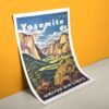 Nationalpark Yosemite Poster Retro Wandbild