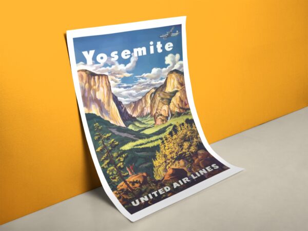 Nationalpark Yosemite Poster Retro Wandbild