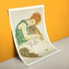 Schiele Sitzende Frau Poster Reprint