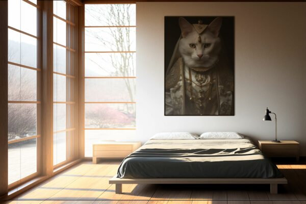 Katzenlady Fursona im Schlafzimmer